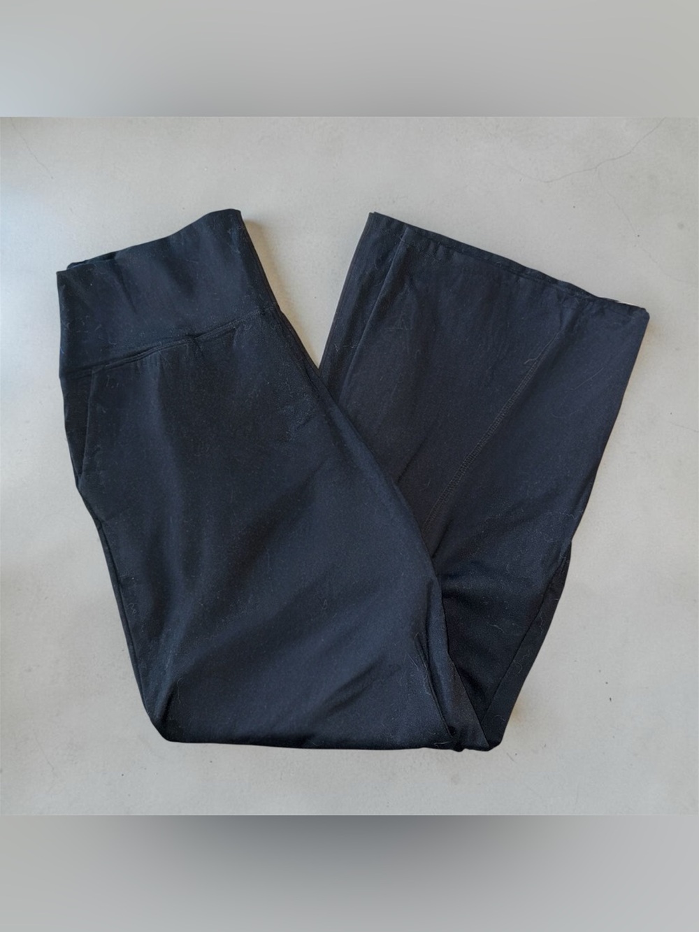 Ododos Black High-Waist Straight Leg Yoga Pants